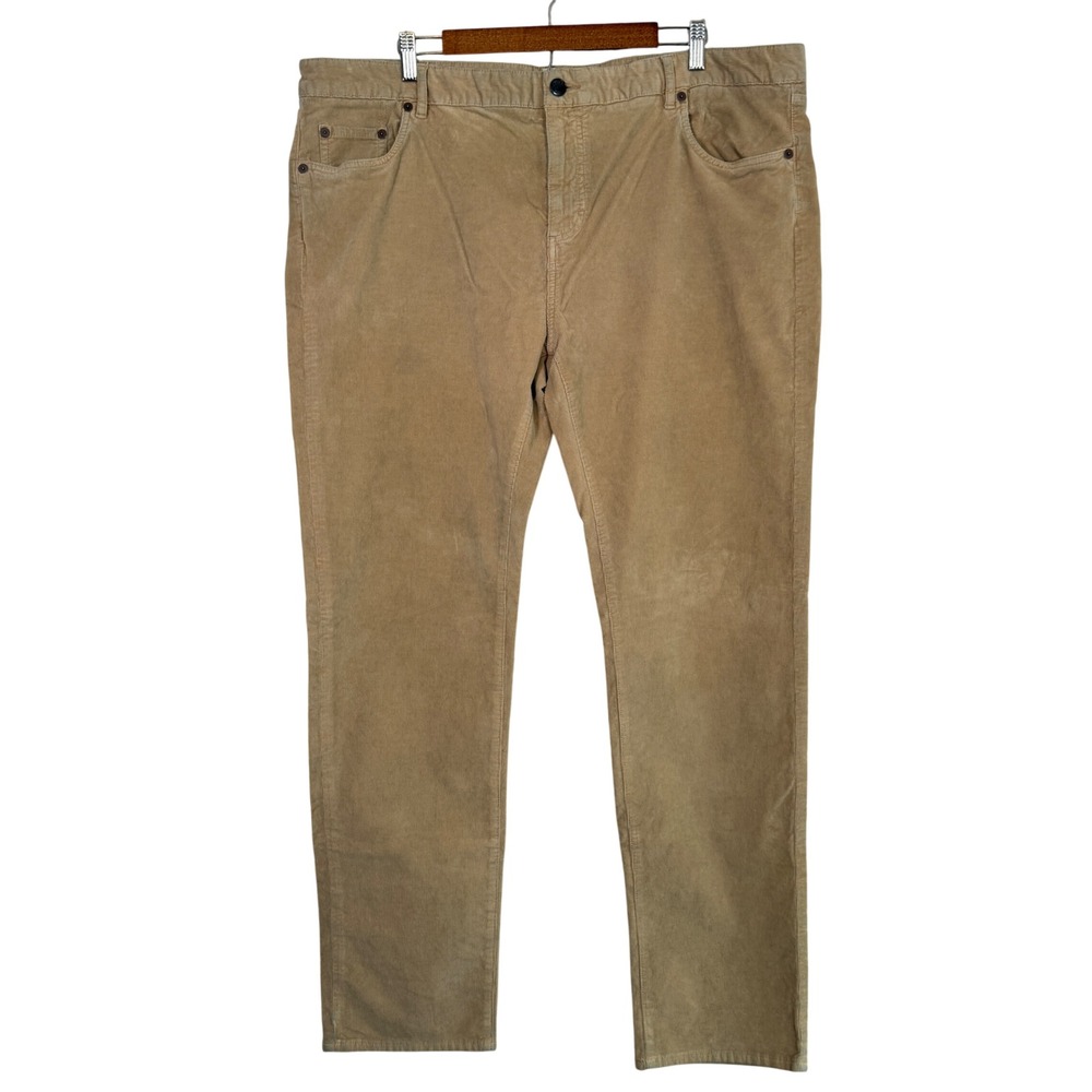Faherty Stretch Corduroy 5 Pocket Pants Mens 42x33 Tan Organic Cotton‎ MBH2206